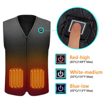 Carica l'immagine nel visualizzatore di Gallery, Suxman Gilet riscaldato USB, Giacca riscaldabile elettrica, XXL, Negro - Ilgrandebazar
