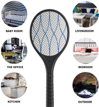 Carica l'immagine nel visualizzatore di Gallery, Racchetta Zanzare Elettrica Ricaricabile 2 in 1, Swatter Insetti Elettrico 3800V con 2 Luce LED, Racchetta Anti Insetti con Manico Staccabile, Torcia Rimovibile, Protezione Maglia a Doppio Strato