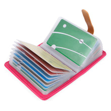 Carica l'immagine nel visualizzatore di Gallery, 10 Colori Porta Carte di Credito Pelle per Donna Uomo - 26 Slot (Rose Rosso) - Ilgrandebazar
