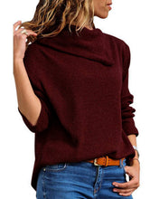 Carica l'immagine nel visualizzatore di Gallery, kenoce Maglione Donna Collo Alto Casual Pullover Manica Lunga... - Ilgrandebazar