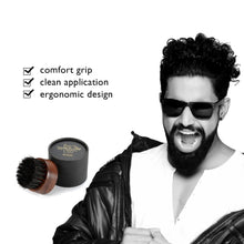 Carica l'immagine nel visualizzatore di Gallery, BFWood Spazzola da Barba rotonda piccola di setole naturali S, Nero - Ilgrandebazar
