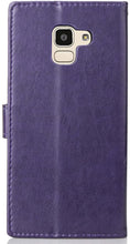 Carica l'immagine nel visualizzatore di Gallery, Galaxy J6 Case,J6 Case 2018,Book Style Fashion Bling Diamond PU Leather Stand Flip Case Cover con porta carte di credito Custodia a portafoglio per Samsung Galaxy J6 2018 Custodia con supporto. Viola