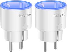 Carica l'immagine nel visualizzatore di Gallery, bakibo Presa Intelligente Wifi Compatibile con Alexa Echo, Google Home, Mini Smart Plug con Luce Notturna, App Controllo Remoto, Temporizzazione, Programma, Monitor Energetico - 2 Pcs
