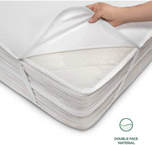 Carica l'immagine nel visualizzatore di Gallery, Coprimaterasso Matrimoniale Impermeabile 160x200 cm Lenzuolo in Cotone Cerata per Letto Protezione Salva Materasso Traversa Traspirante Antiacaro Anallergico Lavabile in Lavatrice con 4 Elastici