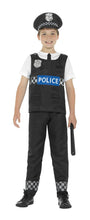 Carica l'immagine nel visualizzatore di Gallery, SMIFFYS Costume Poliziotto, bianco e nero, con top, pantaloni e cappello - Ilgrandebazar