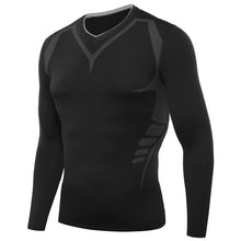 Carica l'immagine nel visualizzatore di Gallery, Amzsport, maglietta da uomo a compressione, a maniche lunghe, funzione... - Ilgrandebazar