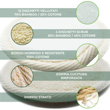 Carica l'immagine nel visualizzatore di Gallery, Dischetti Struccanti Lavabili Bambù Riutilizzabili 16 Pezzi Salviette... - Ilgrandebazar
