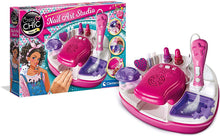 Carica l'immagine nel visualizzatore di Gallery, Clementoni - 15174 - Crazy Chic - Nail Art Studio - atelier unghie con smalti - set per unghie bambina 6 anni, Rosa, bianco, viola Superstar Nail Art