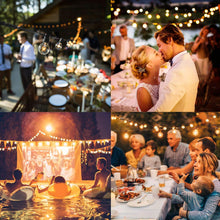 Carica l'immagine nel visualizzatore di Gallery, Catena Luminosa Esterno,VIFLYKOO 36 FT Catena Luci Stringa con 30 lampadine 5 lampadine di Ricambio G40 Bianco Caldo Impermeabile Decorazione da Esterno e Interno per Festa,Giardino, Natale,Matrimonio