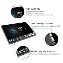 Carica l'immagine nel visualizzatore di Gallery, Silicon Power SSD 128GB 3D NAND A55 SLC Cache 128 GB, Upgraded version - Ilgrandebazar