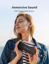 Carica l'immagine nel visualizzatore di Gallery, Speaker Bluetooth Portatile Anker SoundCore 2 con suono stereo 12W, nero - Ilgrandebazar