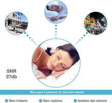 Carica l'immagine nel visualizzatore di Gallery, (6 paia) Tappi Orecchie Per Dormire di 4a Generazione, Antirumore Forte, Piscina, Bambini, Insonorizzanti, Silicone, Adattabili, Universali, Sonno Leggero, Bloccano il Russare