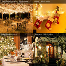Carica l'immagine nel visualizzatore di Gallery, [2 Pacchi] Luci Solari Esterno, Litogo 12m 120 LED Catena Luminosa Esterno Filo Luci Led 8 modalità Lucine da Esterno Decorative Per Giardino, Natale, Patio, Cancello, Cortile, Matrimonio, Festa