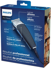 Carica l'immagine nel visualizzatore di Gallery, Philips HC5100/15 Pro Clipper Regolacapelli con Motore Lineare e Lame Tip2Tip, Lame 100% Inox, 7 Pettini (0.5-25 mm), Cavo da 2.80 m