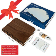 Carica l'immagine nel visualizzatore di Gallery, Lampada Libro Led Pieghevole in Legno con Telecomando 12 Colori e Timer -...