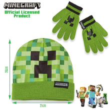 Carica l'immagine nel visualizzatore di Gallery, Minecraft Set Invernale Bambino Cappello Guanti Caldo e Comodo, Beanie e... - Ilgrandebazar