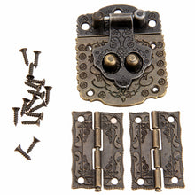 Carica l'immagine nel visualizzatore di Gallery, Scatola decorativa in legno antigraffio Hasp Latch Lock con mini... - Ilgrandebazar