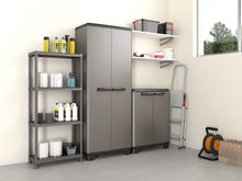 Carica l'immagine nel visualizzatore di Gallery, Keter 9503000 SCAFFALE 4 Ripiani PIENI Plus KIS, Nero, 60x30x135 cm, Nero - Ilgrandebazar