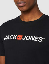 Carica l'immagine nel visualizzatore di Gallery, JACK &amp; JONES Jjecorp Logo Tee SS Crew Neck XS, Nero (Black Detail: Slim Fit) - Ilgrandebazar
