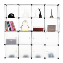 Carica l'immagine nel visualizzatore di Gallery, BASTUO 16 cubi DIY mobiletto libreria Ripiani modulari cubi, Armadio 16 Cubes - Ilgrandebazar