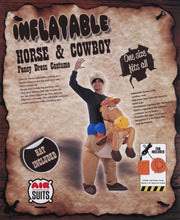 Carica l'immagine nel visualizzatore di Gallery, AirSuits Costume Gonfiabile da Cowboy con Cavallo - Ilgrandebazar