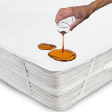 Carica l'immagine nel visualizzatore di Gallery, Coprimaterasso Matrimoniale Impermeabile 160x200 cm Lenzuolo in Cotone Cerata per Letto Protezione Salva Materasso Traversa Traspirante Antiacaro Anallergico Lavabile in Lavatrice con 4 Elastici