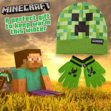 Carica l'immagine nel visualizzatore di Gallery, Minecraft Set Invernale Bambino Cappello Guanti Caldo e Comodo, Beanie e... - Ilgrandebazar