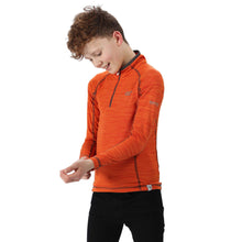 Carica l'immagine nel visualizzatore di Gallery, Regatta ' Berley' Half Zip Base Layer Top, T-Shirt/Polo/Vest Bambino, Rusty...