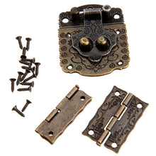 Carica l'immagine nel visualizzatore di Gallery, Scatola decorativa in legno antigraffio Hasp Latch Lock con mini... - Ilgrandebazar