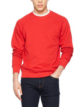 Carica l'immagine nel visualizzatore di Gallery, Fruit of the Loom Raglan Sweatshirt, Felpa Uomo, Nero (Black), Medium - Ilgrandebazar