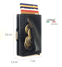 Carica l'immagine nel visualizzatore di Gallery, LOTHUS Porta Carte Di Credito Slim 2a Generazione Portafoglio RFID Blocco... - Ilgrandebazar