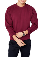 Carica l'immagine nel visualizzatore di Gallery, Fruit of the Loom Raglan Sweatshirt, Felpa Uomo, Nero (Black), Medium - Ilgrandebazar