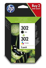 Carica l'immagine nel visualizzatore di Gallery, HP 302 X4D37AE Confezione da 2 cartucce Standard, Nero + Tricromia - Ilgrandebazar