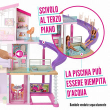 Carica l'immagine nel visualizzatore di Gallery, Barbie Casa dei Sogni per Bambole con 8 Stanze, Garage, Scivolo, Piscina, Ascensore e Accessori, per Bambini 3 + Anni, FHY73