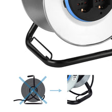 Carica l'immagine nel visualizzatore di Gallery, Electraline 49014 Avvolgicavo, Avvolgi-Prolunghe senza cavo in Metallo - Ilgrandebazar