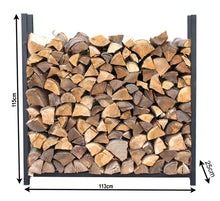 Carica l'immagine nel visualizzatore di Gallery, QUICK STAR Scaffalatura in Metallo per Legna da ardere, 113 x 25 x 115 cm,... - Ilgrandebazar