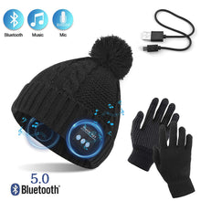 Carica l'immagine nel visualizzatore di Gallery, TAGVO Bluetooth V5.0 Beanie con Guanti Touchscreen Set, addensata Inverno... - Ilgrandebazar