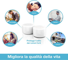 Carica l'immagine nel visualizzatore di Gallery, (6 paia) Tappi Orecchie Per Dormire di 4a Generazione, Antirumore Forte, Piscina, Bambini, Insonorizzanti, Silicone, Adattabili, Universali, Sonno Leggero, Bloccano il Russare