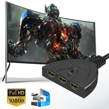 Carica l'immagine nel visualizzatore di Gallery, HDMI Switch | GANA Placcato Oro Splitter Cavo | 1080P, Nero - Ilgrandebazar