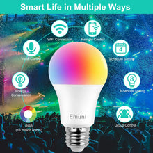 Carica l'immagine nel visualizzatore di Gallery, Lampadine Alexa Led E27 WiFi Lampadina Smart,Emuni Tb95