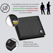 Carica l'immagine nel visualizzatore di Gallery, SPARTANO Portafoglio da Uomo in Vera Pelle - con Protezione RFID,... - Ilgrandebazar
