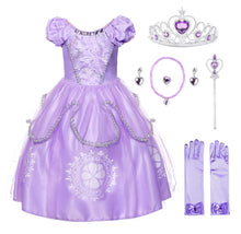 Carica l'immagine nel visualizzatore di Gallery, JerrisApparel Ragazze Costume da Principessa Sofia Compleanno Festa Vestito... - Ilgrandebazar