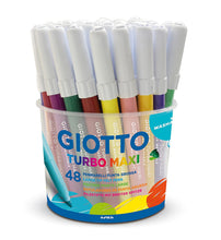 Carica l'immagine nel visualizzatore di Gallery, Giotto Turbo Maxi 521400 - Pennarelli , Punta Larga, 5mm, Confezione da 48 (1)