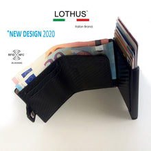 Carica l'immagine nel visualizzatore di Gallery, LOTHUS Porta Carte Di Credito Slim 2a Generazione Portafoglio RFID Blocco... - Ilgrandebazar