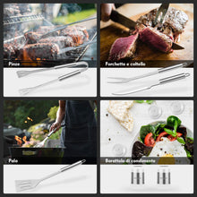 Carica l'immagine nel visualizzatore di Gallery, VPCOK 33 in 1 Attrezzi Barbecues Utensili Barbecue Kit Acciaio inossidabile - Ilgrandebazar