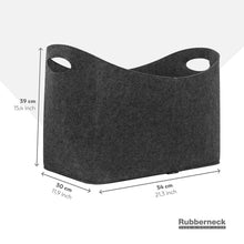 Carica l'immagine nel visualizzatore di Gallery, Rubberneck XL Borsa portalegna per Camino in Feltro, 54x39x30 cm Antracite - Ilgrandebazar
