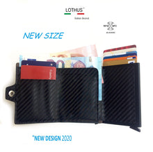 Carica l'immagine nel visualizzatore di Gallery, LOTHUS Porta Carte Di Credito Slim 2a Generazione Portafoglio RFID Blocco... - Ilgrandebazar