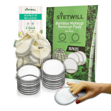 Carica l'immagine nel visualizzatore di Gallery, Dischetti Struccanti Lavabili in Bambù | Pulizia Scrub Viso | piccolo, Bianco - Ilgrandebazar