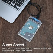 Carica l'immagine nel visualizzatore di Gallery, POSUGEAR Case Esterno per Disco Rigido 2.5", USB 3.0 con 3.0, Trasparente