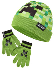 Carica l'immagine nel visualizzatore di Gallery, Minecraft Set Invernale Bambino Cappello Guanti Caldo e Comodo, Beanie e... - Ilgrandebazar